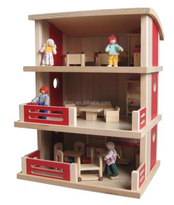 China China with some beautiful wooden dolls and house, toy girl with ICTI for sale