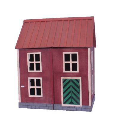 China Play Pretend Play Shipping Container House , Small Toy Wooden Dollhouse Set for sale