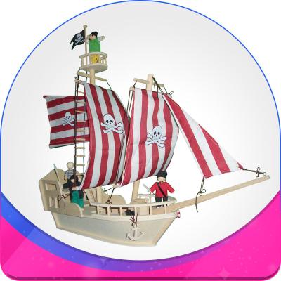 China Handmade pirate ship for sale wooden doll ship the small for sale