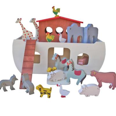 China DIY Wooden Toys Noah's Ark For Birthday Gift for sale