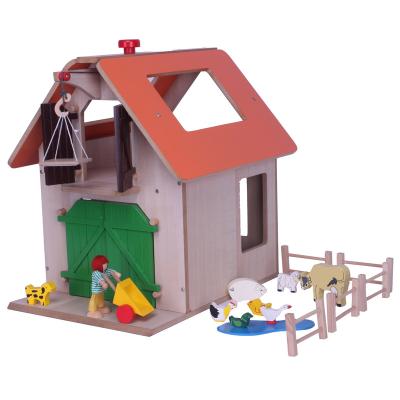 China Handmade Wooden Dollhouse Kids Grow Dollhouse With Furniture Accessories for sale