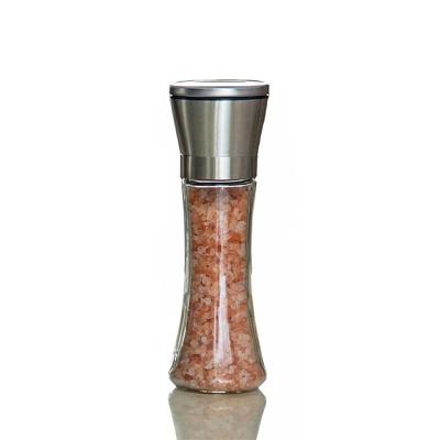 China 180ml 200ml Ceramic Core Viable Salt Mill Manual Salt Spice Grinder for sale