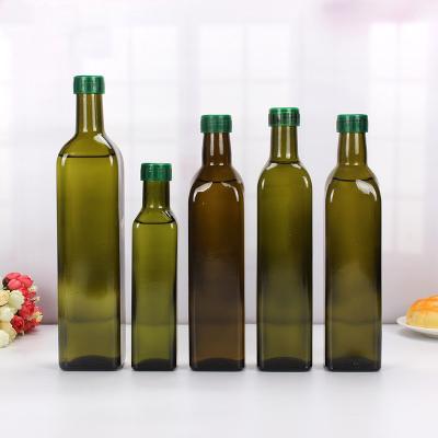 China High Quality Eco-friendly Recyclable 250ml 500ml Brown Empty Thicken Cooking Oil Soy Sauce Glass Storage Container Vinegar Olive Oil Glass Bottle for sale