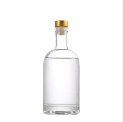 China Wholesale 200ml 375ml 500ml 700ml 750ml 1000ml Beverage Empty Liquor Wine Bottle Frosted Cold Smooth Beverage Glass Wine Bottle for sale