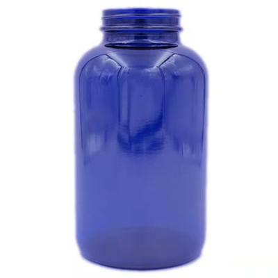 China 250ml 300ml 400ml 8oz Pharmaceutical Common Wide Mouth Cobalt Blue Pill Bottle Capsule Glass Bottle Screw Cap for sale