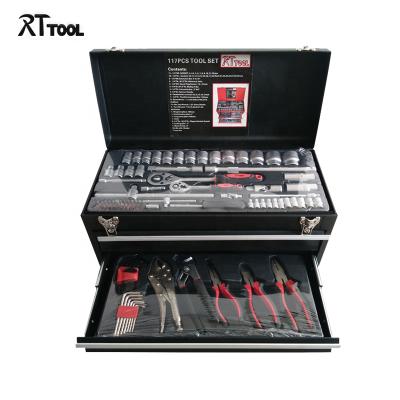 China Car Repairing Tool Kit Professional 117PCS Tools Repair DIY Tools With Tool Box Auto Tool Kit for sale