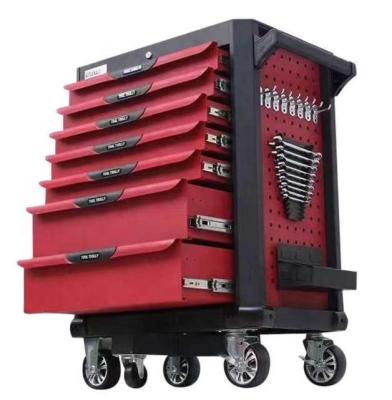 China New Design 333PCS Professional 7 Drawer Trolley Cabinet With Tools Repair Workshop Tools RT333A for sale