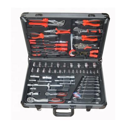 China Workshop/Household Repair 118 Pcs Aluminum Tool Case Set Multifunctional Wrench Socket Set Wrench Tool Box for sale