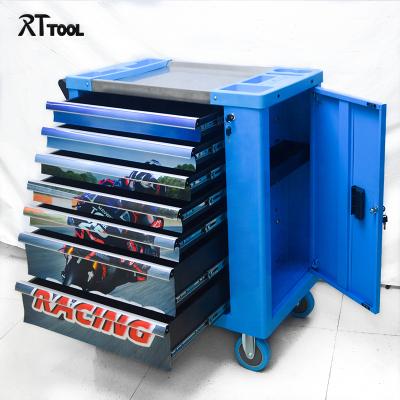 China Garage Shop Tools Heavy Duty RTTOOL Tool Trolley Tool Cabinet Stainless Steel Tool Cart Heavy Duty Chest Cabinet Empty Wholesale for sale