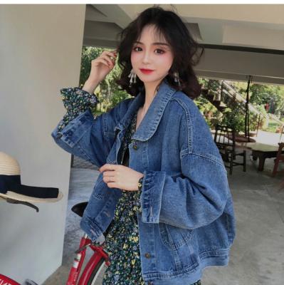 China Anti-wrinkle 2020 spring and autumn denim jacket women's loose wild CIA shorts denim jacket for sale