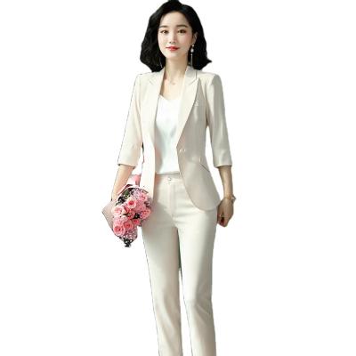 China 2021 Spring New Fashion Professional Temperament Korean Women's Wear Yujie Two-piece Suit Anti-wrinkle for sale