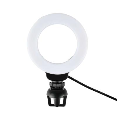 China Professional 4 Inch Adjustable Lighting Adjustable Selfie Ring Light Flash USB Powered Photography Vlog for Laptop Computer with Clip Video Conferencing for sale