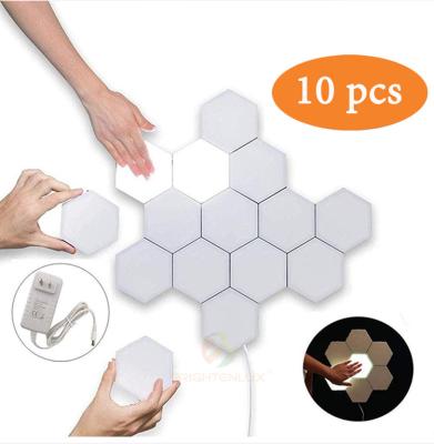 China Wholesale 6pack Delicate Decoration Touch Led Hexagon Touch Light, DIY Modular Honeycomb Hexagon Touch Rechargeable Led Light for sale