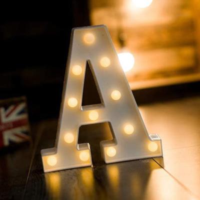 China Single LED Marquee Letter Lights Up Sign, Alphabet Light Up Led Light Letters For Wedding Birthday Party Christmas Home Bar Decoration for sale