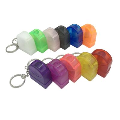 China Office Factory Sale Colorful Key Chain Toy Flash Rubber Stamp for sale