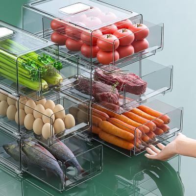 China Freshness Preservation Customized Clear Multifunctional Kitchen Dumpling Food Pet Refrigerator Storage Box for sale