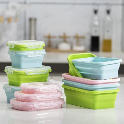 China Freshness Preservation Customized Camping Reusable Airtight Container Kitchen Silicon Food Storage Eco Friendly for sale