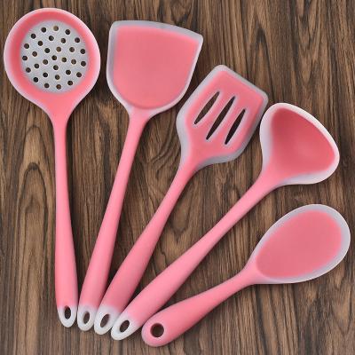 China Sustainable Price Favorable Manufacturing Direct Selling Home Orange Silicone Cooking Kitchen Utensil Set for sale