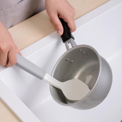 China Custom Sustainable Plastic Natural Soap Logo Dish Wash Dispensing Cleaning Brush for sale