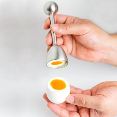 China Viable Straining White Kitchen Instruments Strainer Divider Tool Steel Egg Yolk Separator Device for sale