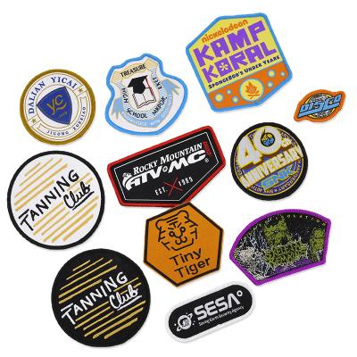 China Other Custom Your Own Design Patches Patch Embroidery Iron On Military Woven Printed PVC Badges Brand Hook And Loop For Clothing for sale