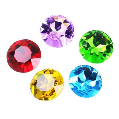 China Clothing Diy Crystal Glass Rhinestones from Pointback Junjiao Crystal Mixed Color Round Rhinestone Crystal Ab Color Rhinestone For for sale