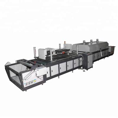 China Fabric Printer Taurus TR-SP1200 One Color Roll To Roll Nonwoven PET Film Fabric Silk Screen Printing Machine Prices for sale