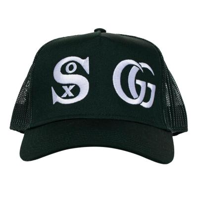 China COMMON Wholesale Custom 2d Trucker Hat Embroidery Flat Embroidered Low Profile 5 Panel Trucker Hat Mesh for sale