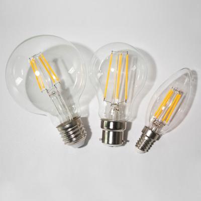 China 2w 4w 6w 8w 10w E14 E27 A60 ST64 C35 G80 Residential Vintage LED Filament Dimmable Light Bulb Light for sale