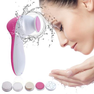 China DEEPLY CLEANING 5 in 1 Remover Facial Brush Blackhead Machine Cleaning Brush for sale