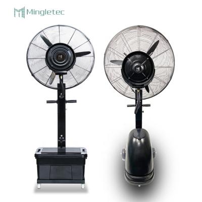 China Air Cooling Water Spray Industrial Stand Mist Fan 26 30 Inch Wholesale OEM Summer Outdoor Water Cooler To Spray Stand Industrial Mist Fan for sale