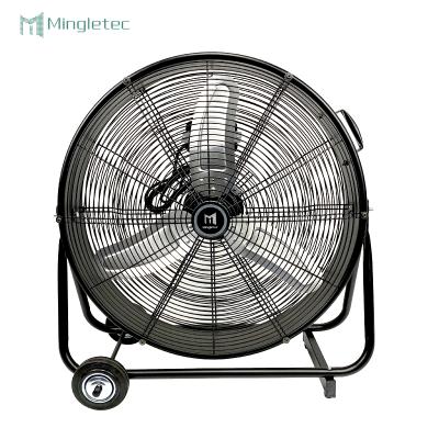 China Car High Power 3 Speed ​​Heavy Duty Metal Industrial 24 Inch Commercial Commercial Floor Drum Fans for sale