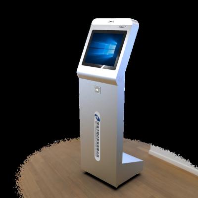 China SDK Light weight portable stainless steel touchscreen kiosk with fast quick reader QR 2D barcode reader and i5 industrial computer for sale