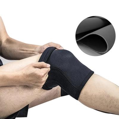 China Black Nylon Neoprene Compression 7mm Sleeve Adult Thickened Elastic Knee Support Brace For Weightlifting Sports for sale