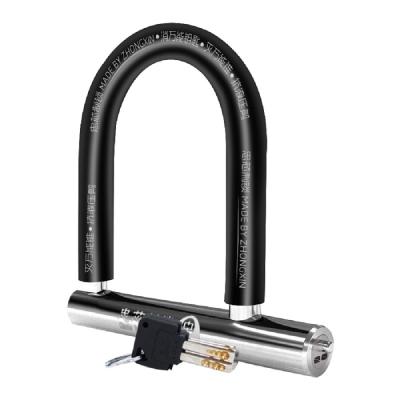 China Wholesale Non-rotating high quality double core ZX stainless steel security and U lock bike bicycle anti-theft lock for sale