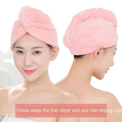 China Best Salon Spa Child Safe Wrap Hair Dryer Turban Microfiber Terry Dry Hair Head Hat For Shower Kids for sale