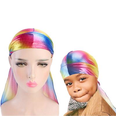 China Wholesale Custom Colored Plain Muslim Unisex Headwrap RELIGION Durags Silky Satin Durags For Men's Hood Set for sale