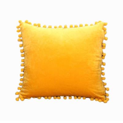 China Portable Popular Design Tassel Crates Cushion With Fringe Macrame Pillow Case for sale