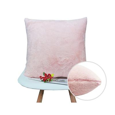 China Living Room Disposable Furry Back Solid Colors Fluffy Bedroom Pillows Decorative Pillows For Home Decor for sale