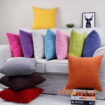 China Outdoor Sofa Plaid Car Dobby Corduroy Jacquard Hotel Bar Cushion Cover Decorative Pillow Shape Cheap Large for sale