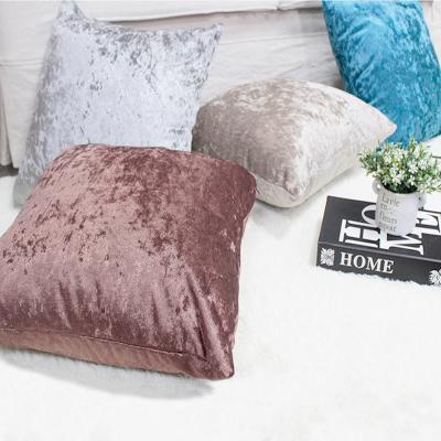 China Luxury Crushed Cover Sofa Car Throw Pillow Case Wholesale Decorative Velvet Cushion Cover Velvet Plush Cushion Cover for sale