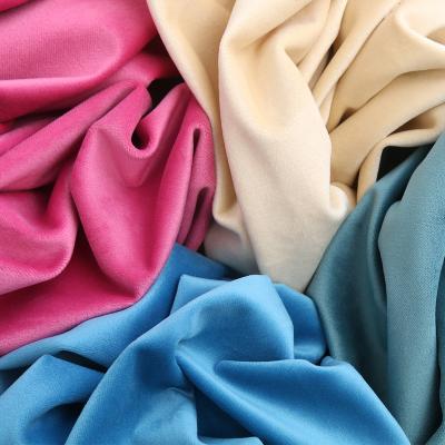 China Anti Pill Polyester Woven Fabric Solid Color Velvet High Quality 100% Polyester For Sofa for sale