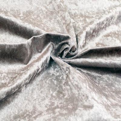 China QUICK DRY Style Polyester Ice Tan Velvet Embossed Velvet Fabric Velvet Crushed Sofa Upholstery for sale