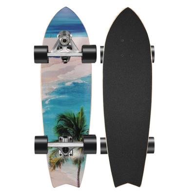 China Adult Customize 30 Inch Carbon Fiber Maple Wood Surfboard Craver CX7 Land Cruiser Skateboards For Sale for sale