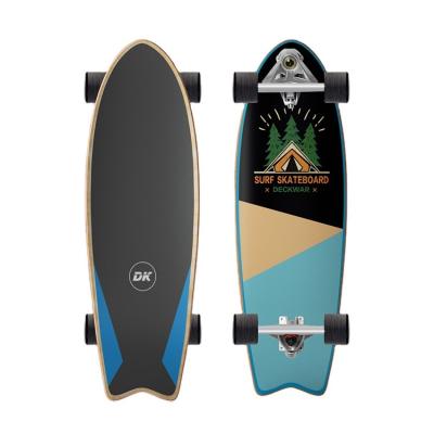 China Manufacturer Hot Sale DECKWAR 32inch CX7 Truck Land Surf Board Adult Fish Tail Skateboard With Heat Transfer Film for sale