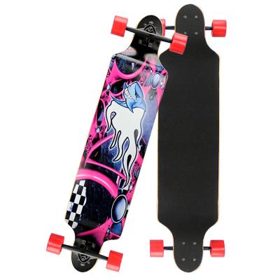 China Customized Logo Adult 41 Inch Longboard Four Wheel Inclined Drop Well Skateboard For Girl Boy High Speed ​​Challenge for sale