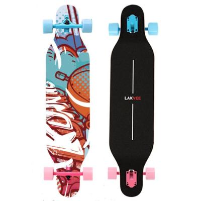 China Cheap Freestyle 41inch Russia Adult Custom Dancing Maple Slant Longboard Skateboard Good For Beginner Or Street Road Ride for sale