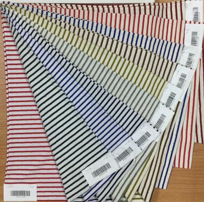 China QUICK DRY yarn dyed cotton polo shirts 40s stripe jacquard fabric stripe tank top fabric yarn dyed stripe fabric for sale