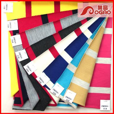 China Other Fashion Stripe French Terry Cotton With Polyester Knitted Fabric for sale