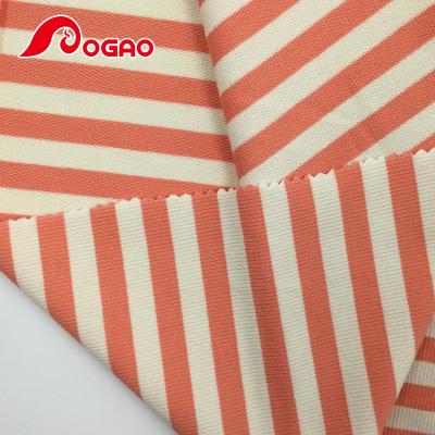 China Anti Pill Foshan Knitted Factory 32s Cotton 70d Spandex Yarn Dyed Stripe Fabric FRENCH TERRY Cotton Stripe Textile Knitting HOODIE for sale